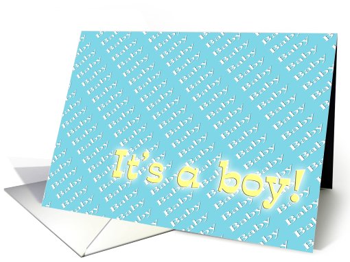 It's a boy, announcement card (464619)