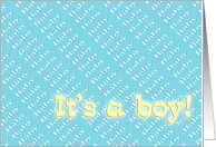 It’s a boy, announcement card