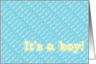 It’s a boy, announcement card