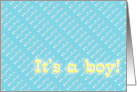 It’s a boy, announcement card