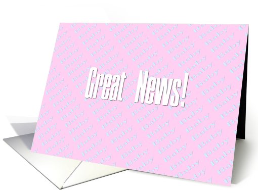 Great News Baby Announcement card (464620)