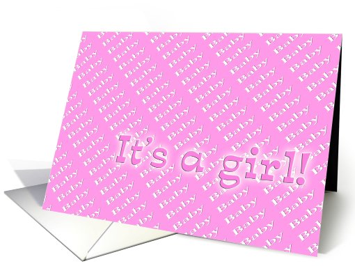 It's a Girl, announcement card (464622)