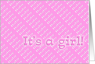 It’s a Girl, announcement card