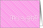 It’s a Girl, announcement card