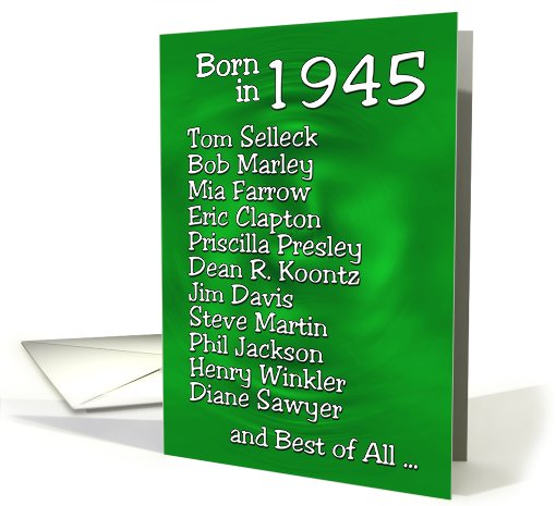Born in 1945, Birthday Wishes card (465939)
