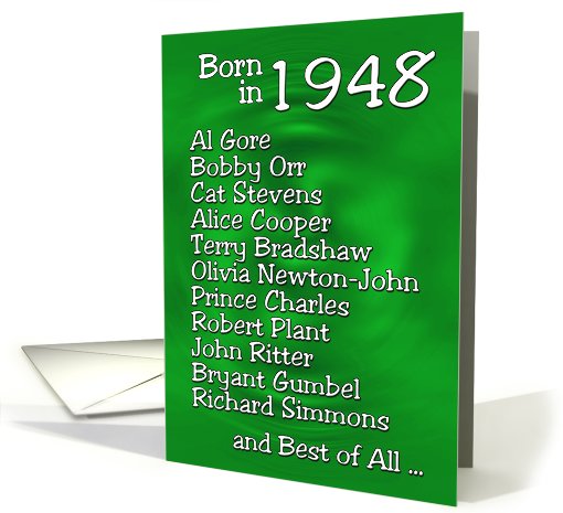 Born in 1948, Birthday Wishes card (465942)