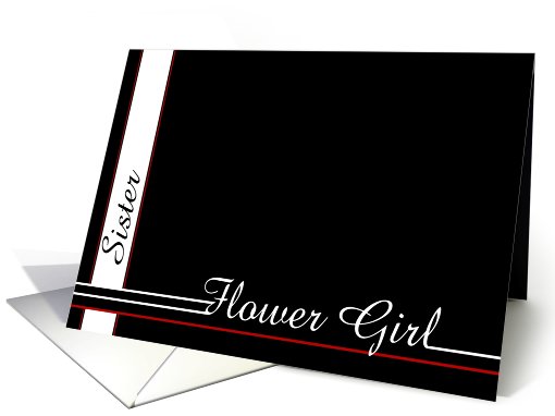 Sister, Thank you for being Flower Girl card (467196)
