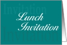 Lunch Invitation card