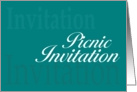 Picnic Invitation card