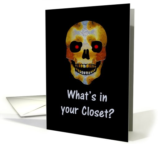 Halloween Closet Skeleton card (494597)