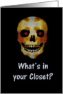 Halloween Closet Skeleton card