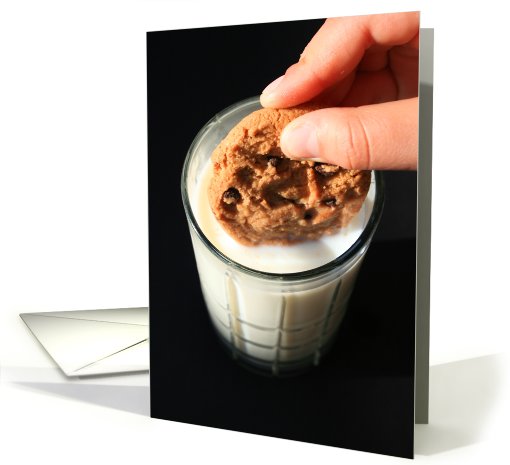 Happy Birthday Cookie and a Glass of Milk card (483706)