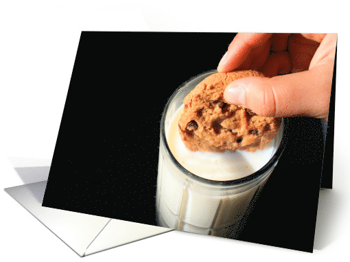 Happy Birthday Cookie and a Glass of Milk card (483707)