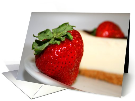Happy Birthday Strawberry and a Cheesecake card (492291)