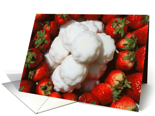 Thank You Strawberries with Marshmallow Cookies card (502775)
