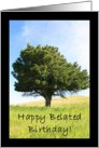 Happy Belated Birthday Tree card