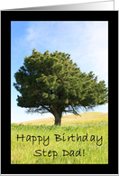 Happy Birthday Step Dad Tree card