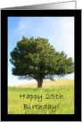 Happy 25th Birthday Tree card
