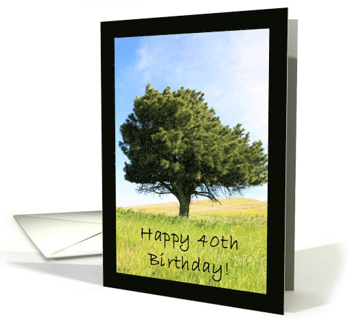 Happy 40th Birthday Tree card (584704)