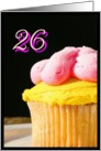 Happy 26th Birthday muffin card