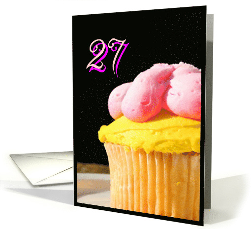 Happy 27th Birthday muffin card (598647)