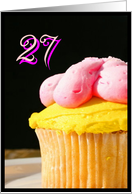 Happy 27th Birthday muffin card