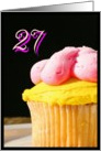 Happy 27th Birthday muffin card