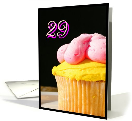 Happy 29th Birthday muffin card (598649)