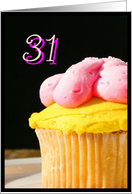 Happy 31st Birthday muffin card