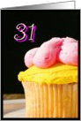 Happy 31st Birthday muffin card