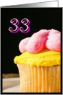 Happy 33rd Birthday muffin card