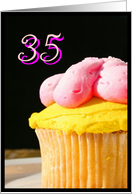Happy 35th Birthday muffin card
