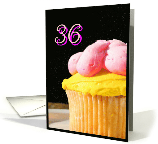 Happy 36th Birthday muffin card (598664)