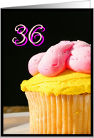 Happy 36th Birthday muffin card