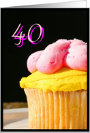 Happy 40th Birthday muffin card