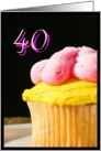 Happy 40th Birthday muffin card