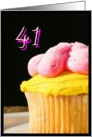 Happy 41st Birthday muffin card