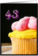 Happy 43rd Birthday muffin card