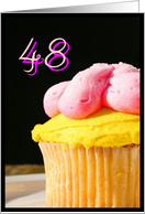 Happy 48th Birthday muffin card