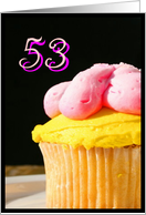 Happy 53rd Birthday muffin card