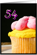 Happy 54th Birthday muffin card