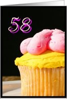 Happy 58th Birthday muffin card
