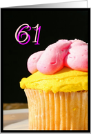 Happy 61st Birthday muffin card