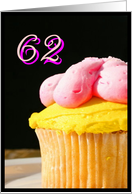 Happy 62nd Birthday muffin card