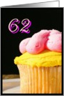 Happy 62nd Birthday muffin card