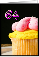Happy 64th Birthday muffin card