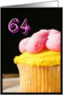 Happy 64th Birthday muffin card