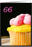 Happy 66th Birthday Muffin card