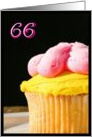 Happy 66th Birthday Muffin card