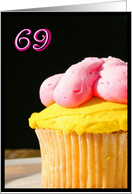 Happy 69th Birthday Muffin card
